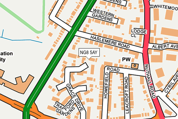 NG8 5AY map - OS OpenMap – Local (Ordnance Survey)