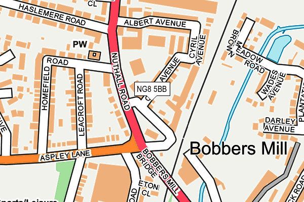 NG8 5BB map - OS OpenMap – Local (Ordnance Survey)