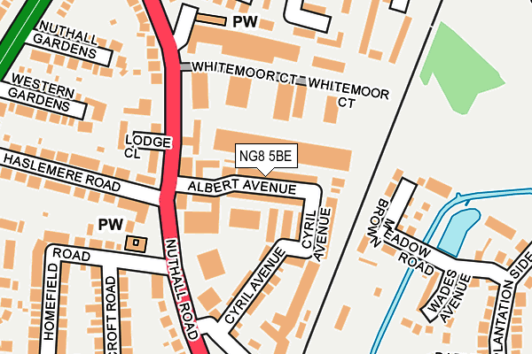 NG8 5BE map - OS OpenMap – Local (Ordnance Survey)