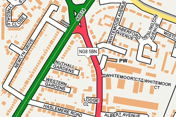 NG8 5BN map - OS OpenMap – Local (Ordnance Survey)