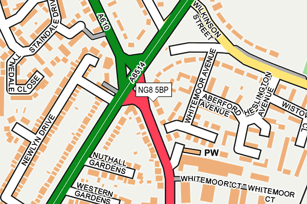 NG8 5BP map - OS OpenMap – Local (Ordnance Survey)