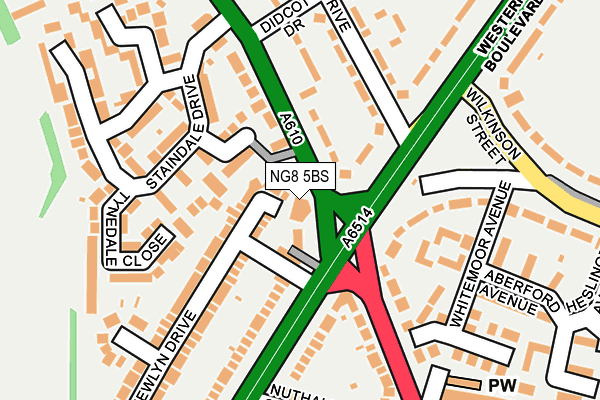 NG8 5BS map - OS OpenMap – Local (Ordnance Survey)