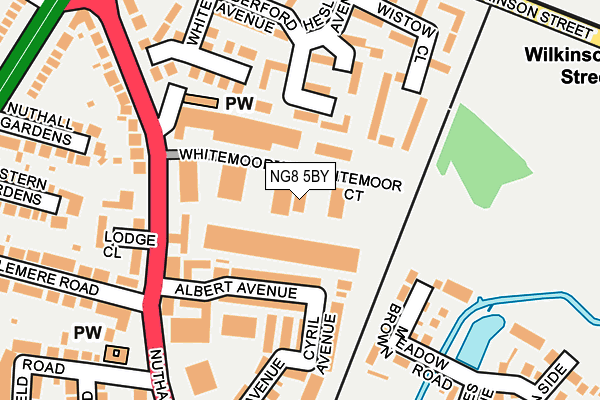 NG8 5BY map - OS OpenMap – Local (Ordnance Survey)