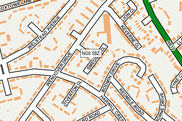 NG8 5BZ map - OS OpenMap – Local (Ordnance Survey)