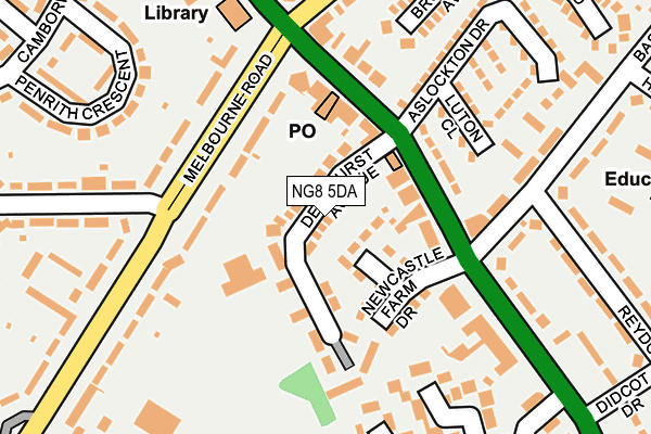 NG8 5DA map - OS OpenMap – Local (Ordnance Survey)