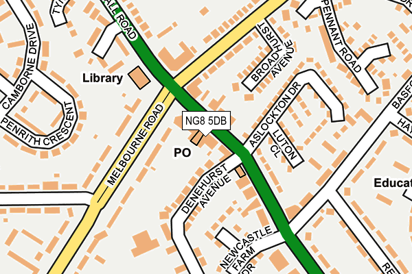 NG8 5DB map - OS OpenMap – Local (Ordnance Survey)