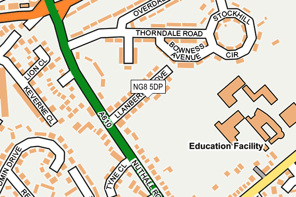 NG8 5DP map - OS OpenMap – Local (Ordnance Survey)