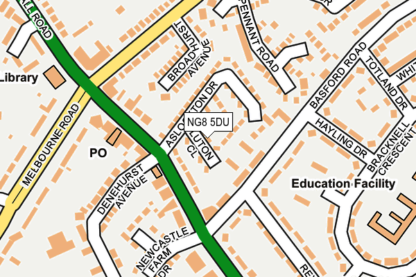 NG8 5DU map - OS OpenMap – Local (Ordnance Survey)
