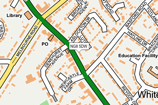 NG8 5DW map - OS OpenMap – Local (Ordnance Survey)