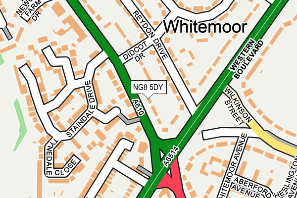 NG8 5DY map - OS OpenMap – Local (Ordnance Survey)