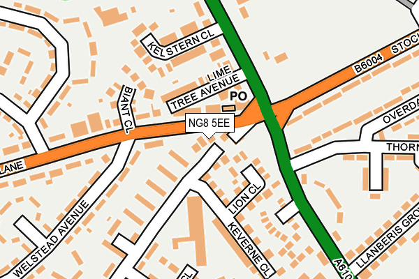 NG8 5EE map - OS OpenMap – Local (Ordnance Survey)