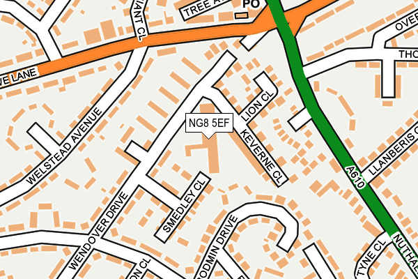 NG8 5EF map - OS OpenMap – Local (Ordnance Survey)