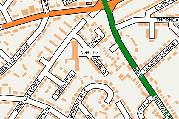NG8 5EG map - OS OpenMap – Local (Ordnance Survey)