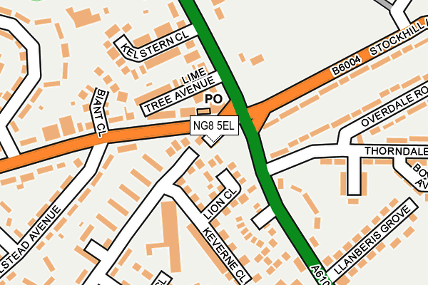 NG8 5EL map - OS OpenMap – Local (Ordnance Survey)