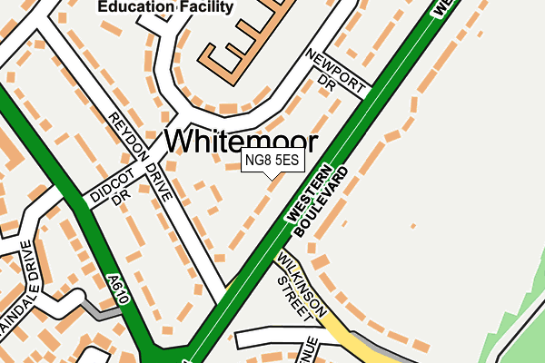 NG8 5ES map - OS OpenMap – Local (Ordnance Survey)