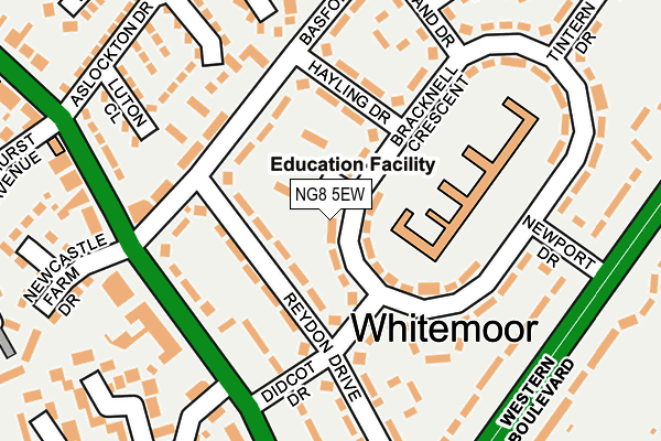 NG8 5EW map - OS OpenMap – Local (Ordnance Survey)