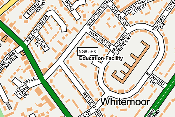 NG8 5EX map - OS OpenMap – Local (Ordnance Survey)