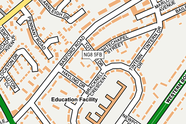 NG8 5FB map - OS OpenMap – Local (Ordnance Survey)