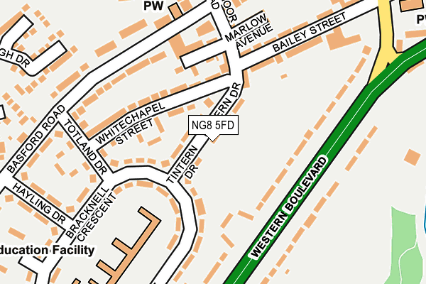 NG8 5FD map - OS OpenMap – Local (Ordnance Survey)