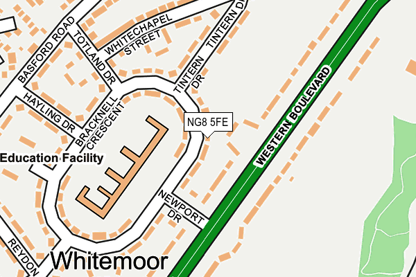 NG8 5FE map - OS OpenMap – Local (Ordnance Survey)