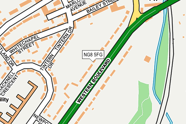 NG8 5FG map - OS OpenMap – Local (Ordnance Survey)