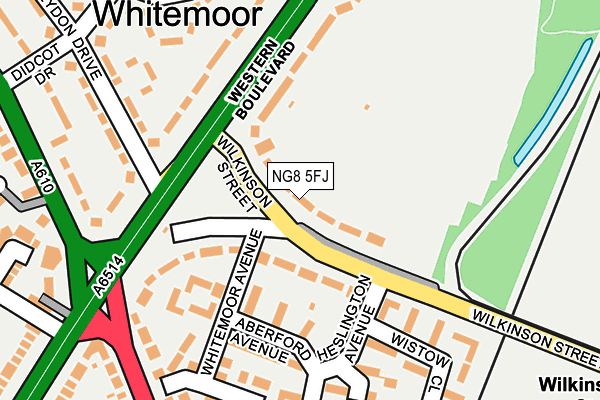 NG8 5FJ map - OS OpenMap – Local (Ordnance Survey)