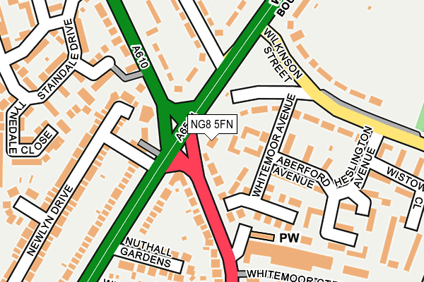 NG8 5FN map - OS OpenMap – Local (Ordnance Survey)