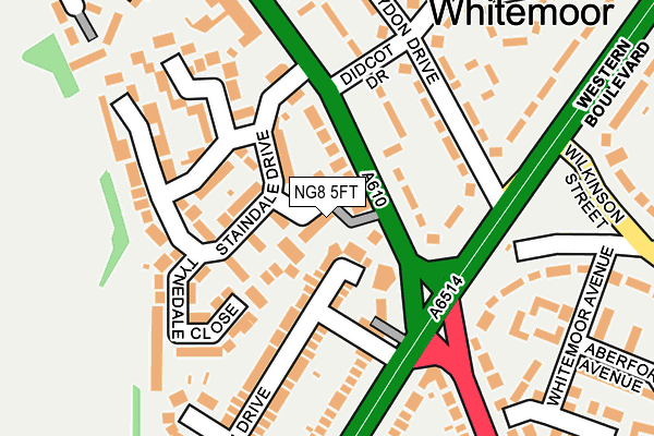 NG8 5FT map - OS OpenMap – Local (Ordnance Survey)