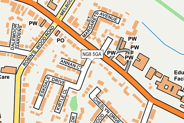 NG8 5GA map - OS OpenMap – Local (Ordnance Survey)