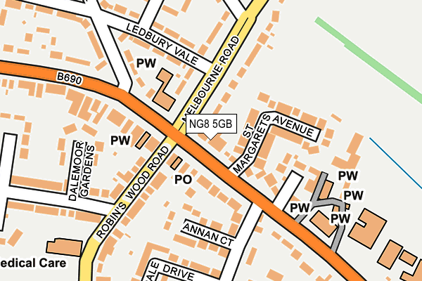 NG8 5GB map - OS OpenMap – Local (Ordnance Survey)