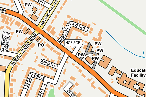 NG8 5GE map - OS OpenMap – Local (Ordnance Survey)