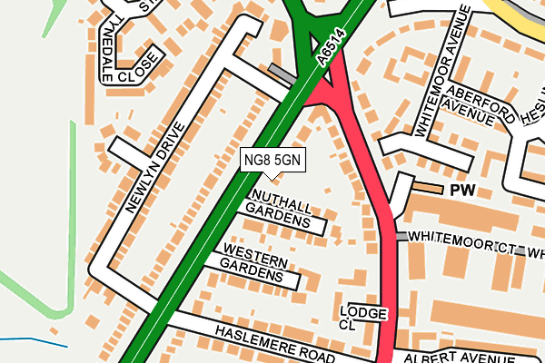 NG8 5GN map - OS OpenMap – Local (Ordnance Survey)