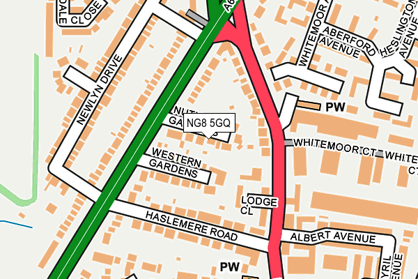 NG8 5GQ map - OS OpenMap – Local (Ordnance Survey)