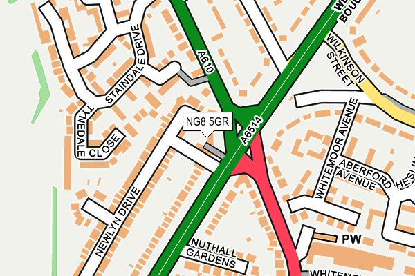 NG8 5GR map - OS OpenMap – Local (Ordnance Survey)