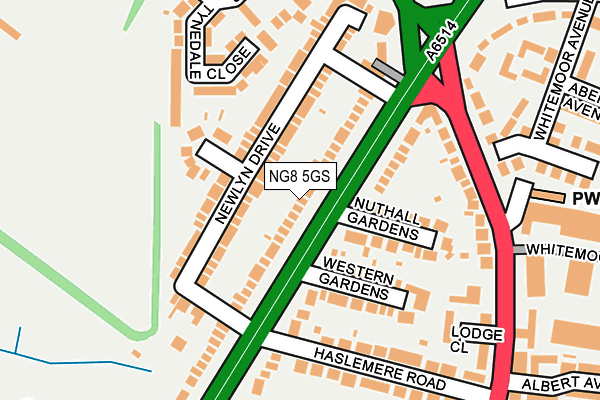 NG8 5GS map - OS OpenMap – Local (Ordnance Survey)