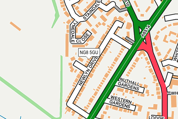 NG8 5GU map - OS OpenMap – Local (Ordnance Survey)