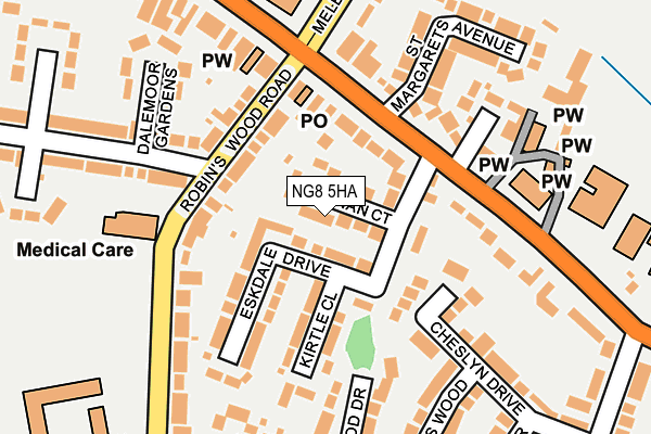 NG8 5HA map - OS OpenMap – Local (Ordnance Survey)