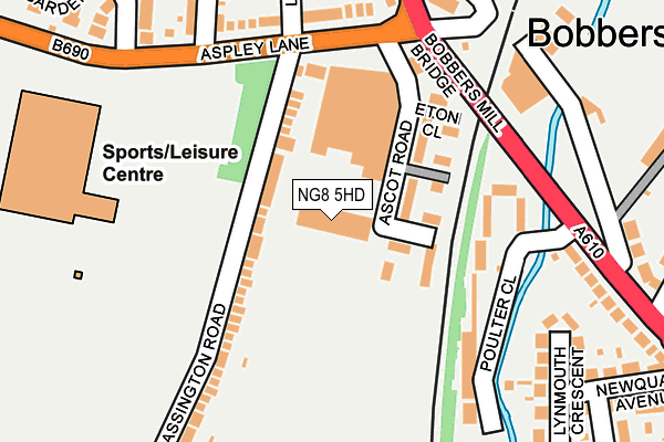 NG8 5HD map - OS OpenMap – Local (Ordnance Survey)