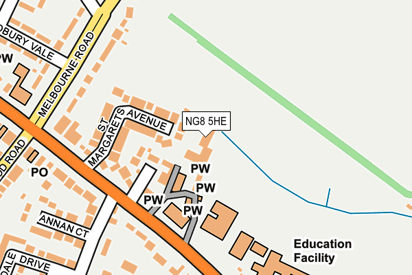 NG8 5HE map - OS OpenMap – Local (Ordnance Survey)