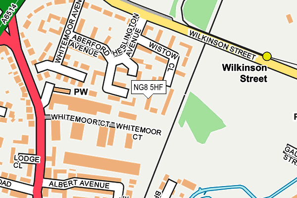 NG8 5HF map - OS OpenMap – Local (Ordnance Survey)