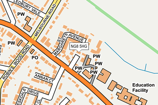 NG8 5HG map - OS OpenMap – Local (Ordnance Survey)