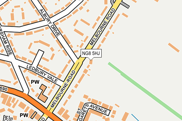 NG8 5HJ map - OS OpenMap – Local (Ordnance Survey)