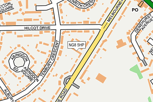NG8 5HP map - OS OpenMap – Local (Ordnance Survey)