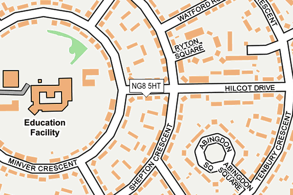 NG8 5HT map - OS OpenMap – Local (Ordnance Survey)