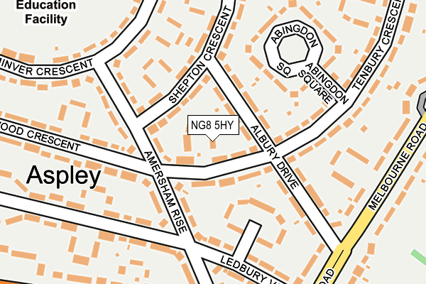 NG8 5HY map - OS OpenMap – Local (Ordnance Survey)