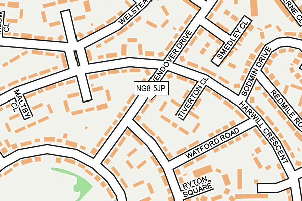 NG8 5JP map - OS OpenMap – Local (Ordnance Survey)