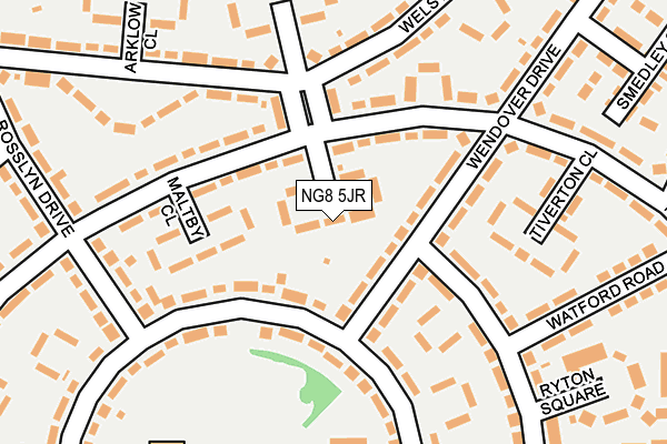 NG8 5JR map - OS OpenMap – Local (Ordnance Survey)