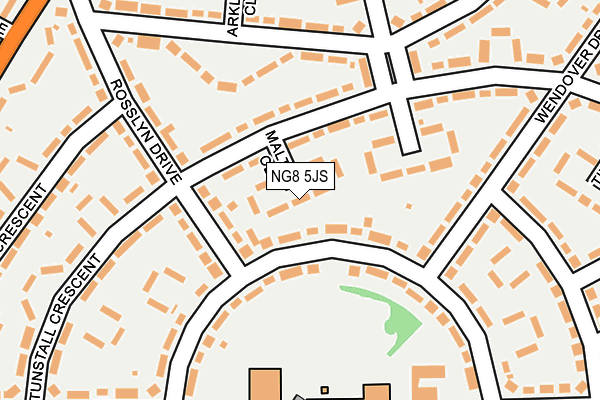 NG8 5JS map - OS OpenMap – Local (Ordnance Survey)