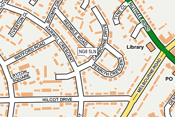 NG8 5LN map - OS OpenMap – Local (Ordnance Survey)