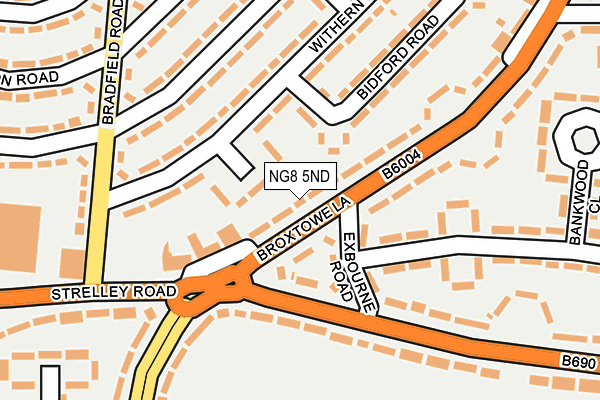 NG8 5ND map - OS OpenMap – Local (Ordnance Survey)